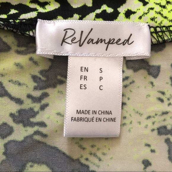 Neon snake zipper crop top - Picture 5 of 6